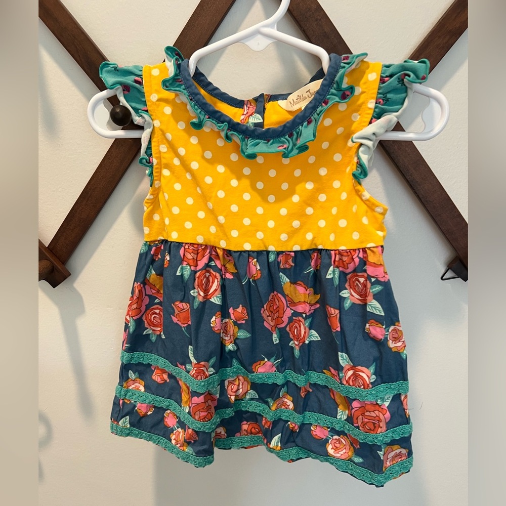Matilda Jane Toddler Colorful Polka Dot and Floral Dress Tunic 18-24 months